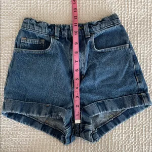 AMERICAN APPAREL Jeans Denim High Rise Cotton Shorts Cuffed Hem Size 24 *Altered thumbnail 7