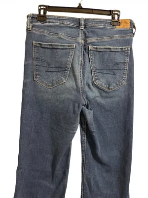 American Eagle Outfitters Indigo Flare Wide-Leg Jeans thumbnail 6