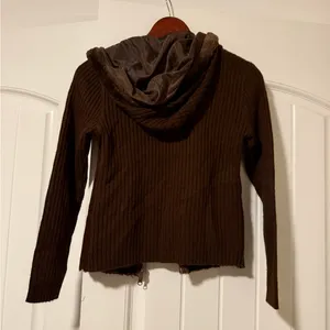 Y2K Cozy Brown Teddy Jacket with Hood Size M thumbnail 6