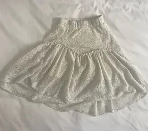 Zara Girls Boho Embroidered Eyelet Lace Ruffle Skirt Size 11-12  thumbnail 2