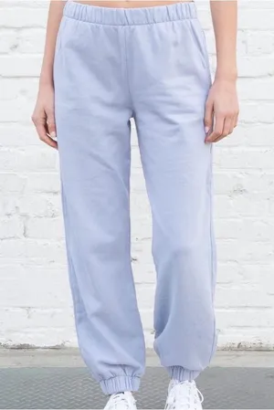 Brandy Melville John Galt Joggers Size Small Sweatpants Gray Purple Blue NWOT thumbnail 1