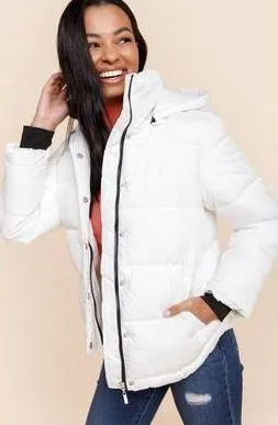 Francescas White Puffer Jacket thumbnail 1