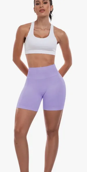 NWOT Light Purple Booty Lifting shorts fit like size XS thumbnail 1