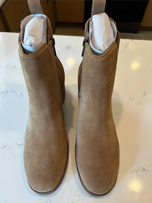 earth® Cassi Ankle Booties, Tan Suede, Size 11, NEW WITH BOX thumbnail 4