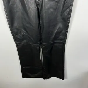 Free People Sasha‎ Kick Flare Faux Leather Pants Womens Size 4 Black Bikercore thumbnail 7