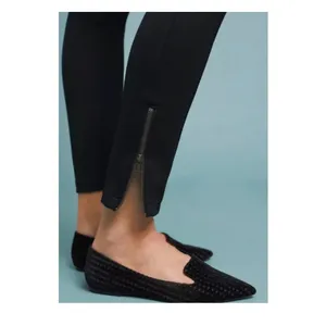 Anthropologie The Essential Slim Ankle Zip Pant Black Women's Size 0 Minimalist thumbnail 9