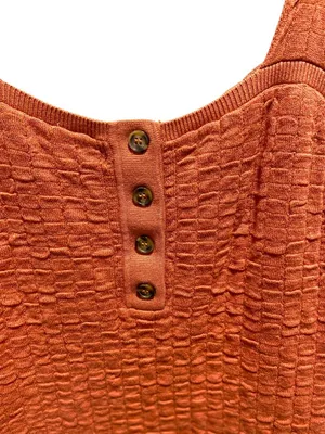 FP Beach Free People Short And Sweet Cable Knit Sweater Dress Terracotta Size L thumbnail 9