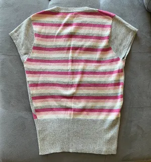 J. J. Basics Vintage y2k argyle pink and grey vest size small thumbnail 2