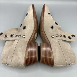 Sam Edelman Beige Suede Pedra Grommet‎ Women’s Ankle Boots Size 8.5 thumbnail 5
