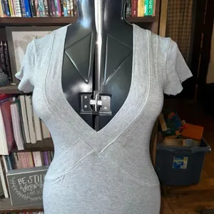 Lululemon Dance pulse heathered gray ribbed 8 tennis dress thumbnail 2