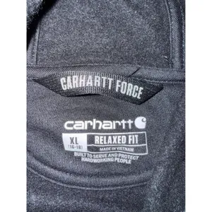 Carhartt Hoodie Womens XL Black Force Relaxed Fit Pink Logo Sweatshirt gorpcore thumbnail 5
