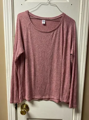 Old Navy Women’s Long-Sleeve Scoop Neck Top - Rose Pink thumbnail 1