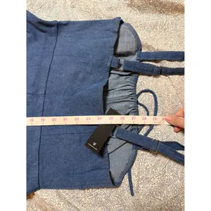 NWT Lulus Size XL Considered Charisma Blue Chambray Bustier Mini Dress Denim thumbnail 10