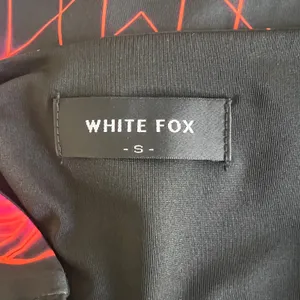 White Fox Strapless Bodycon Mini Dress Small Neon Pink Black Rave thumbnail 4