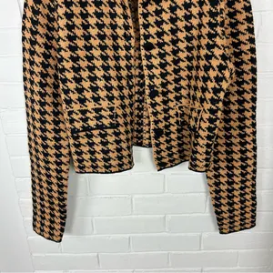 House Of Harlow Houndstooth Knit Cropped Jacket Size S thumbnail 4