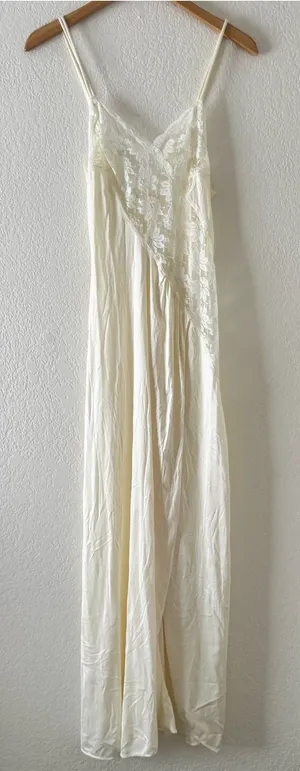 Vintage Val Mode slip dress long maxi lace thumbnail 1