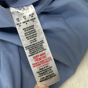 Club L London Katarine Powder Blue Asymmetric Knot Maternity Midi Dress Sz 8 NEW thumbnail 7
