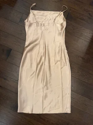 Altar'd State Carlotta Satin Slip Dress Midi Spaghetti Strap Medium - C27-105 thumbnail 9