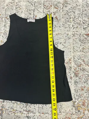 EVERLANE Naia Ripple Tank black size Large Petite thumbnail 5