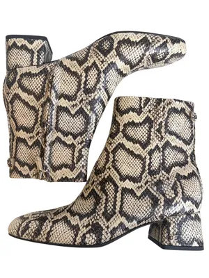 Like New Sam Edelman Leather Paige 2 Boots Snakeskin Size 6 thumbnail 1
