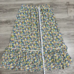 Cynthia Rowley Vintage‎ Floral Cottagecore Bohemian Layered High Waist Skirt M thumbnail 10