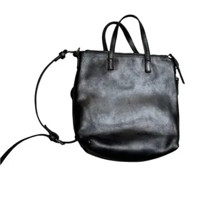 ✨ ABLE Black Leather Crossbody Tote Bag‎ • Convertible Top Handle Purse OS ✨ thumbnail 3