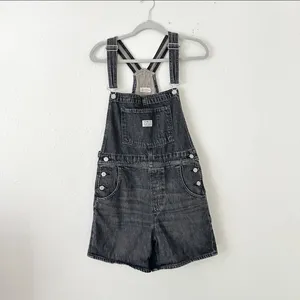 Levi’s X Free People Vintage Black Overalls / Shortalls thumbnail 2