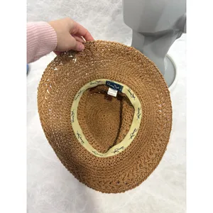 Panama Jack Women Brown Toyo Straw Sun Hat Cowrie Shell Bead‎ Tassel Vacation thumbnail 8
