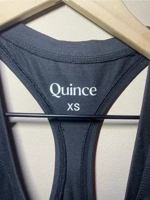 Quince Black Athletic Tank XS Racerback Workout Tennis Athleisure thumbnail 2