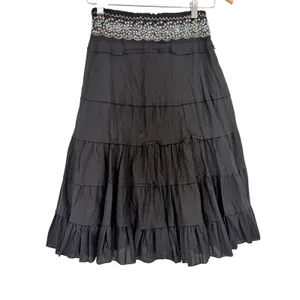 Willi Smith Tiered Sequin Midi Skirt Sz 4 Boho Y2K Festival Indie Sleaze Artsy thumbnail 5