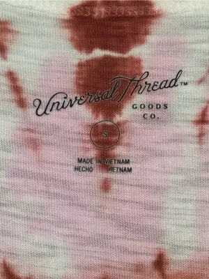 UNIVERSAL THREAD Tie-Dye Scoop Neck Maxi Dress S 18” p2p White/Pink/Copper NWOT thumbnail 3