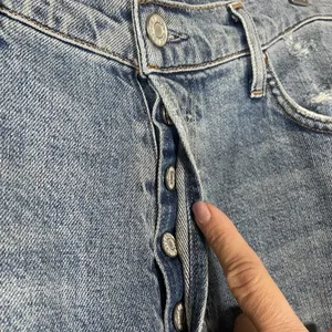 AGOLDE High Rise Straight Leg Distressed Jeans Light Wash Size 27‎ Button Fly thumbnail 6