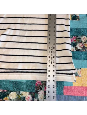 J.Crew $98 Woman’s S striped Wide Button mock neck button top Sweater Tunic thumbnail 8