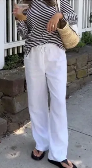 Reformation Pull on Pants Womens White Summer Lag n Look Small thumbnail 1