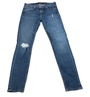 Hudson womens Nico midrise ankle super skinny jeans. Size 28. mild distress thumbnail 1