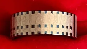 Camera Film Reel Pattern Ring Gold Tone Stainless Steel 6mm Band Size 6 thumbnail 1