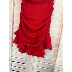 Selfie Leslie Red Annabella‎ Strapless Frill Hem Mini Dress Size Medium thumbnail 5