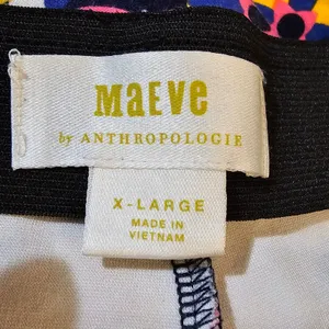 Maeve Anthropologie Geometric Cropped Wide Leg Kick Flare‎ Trouser Pants XL thumbnail 5