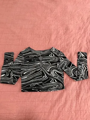 ZARA Set Matching Knit Marble Jacquard Printed  thumbnail 6