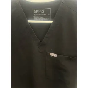 FIGS Women's Scrub Top XS Black V-Neck‎ Short Sleeve Workwear thumbnail 3