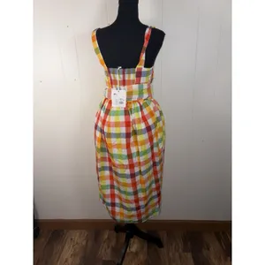 Christopher John Rogers for Target Plaid‎ Wide Strap Tie Waist Dress Size 2 NWT thumbnail 2