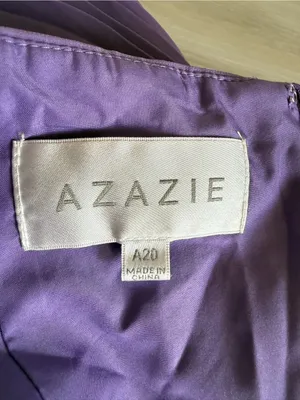 Azazie Mina A-Line Pleated Chiffon Dress Purple (Tahiti) Size 20 NWT thumbnail 10