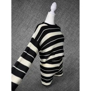Shein Black And White Striped Knit Two Piece Set Size Small thumbnail 3