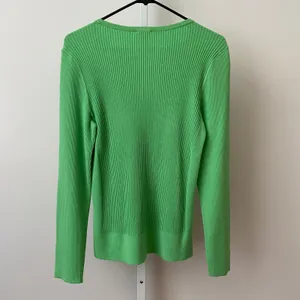 Talbots Size M Green Sweater Ribbed‎ Knit Button Cuff Long Sleeve Top Pullover thumbnail 6