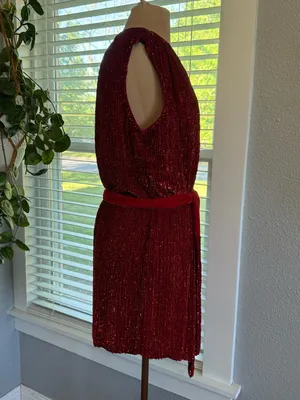 Retrofête Ella Sequin One Shoulder Mini Dress Size Small thumbnail 4