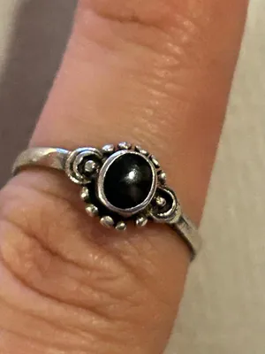 Ring band 925 sterling silver unique rare size 6 thumbnail 1