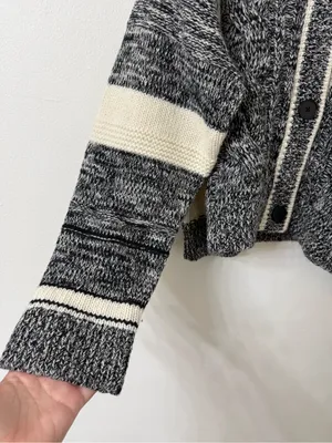 {M} Madewell Marled Patchwork Cardigan Merino Wool Sweater thumbnail 4