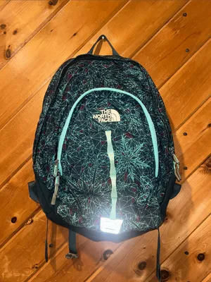 The North Face Backpack T196/T596 Rare Teal Maroon Geometric Day Pack thumbnail 2