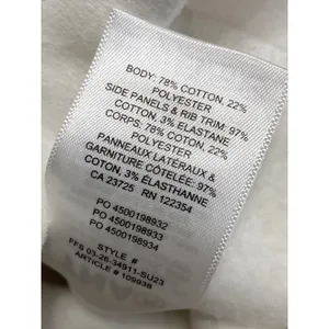 Aritzia TNA Sweatfleece Women's White Boyfriend Fit Lounge Mini Shorts Size S thumbnail 4