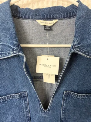 American Eagle Outfitters Denim Collar Mini Dress thumbnail 7